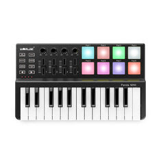 Mini 25-Key USB Keyboard Drum Pad and MIDI Controller