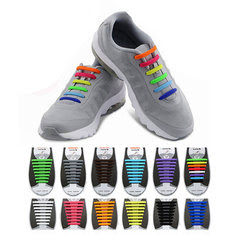 Honana Multicolor Shoelaces Elastic Silicone Footwear