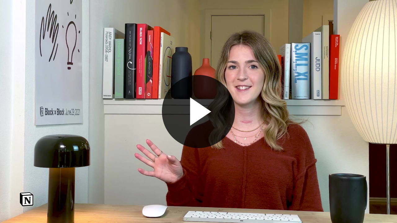 A freeze frame of Notion 101, a new video series where you can learn the basics of Notion.