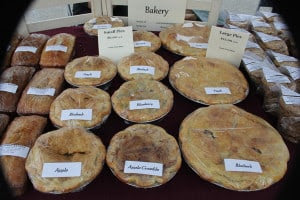You'll find pies at the Wednesday Bushel Basket Farmers Market. And cookies and bread and other goodies, too. 