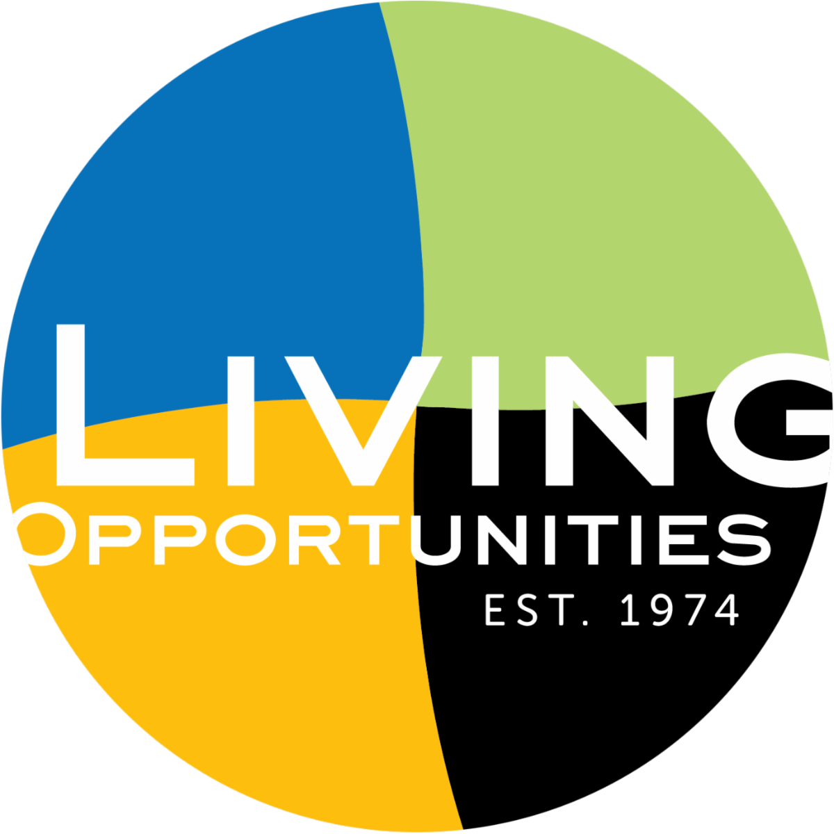 Living Opportunities round logo with four colors