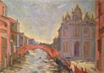 Ospedale, Venice early morning , Postcard sized oil sketch 5 x7 - Posted on Wednesday, January 7, 2015 by Louisa Calder