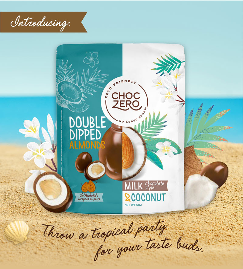 Sugarfree Chocolate Coconut Covered Almonds