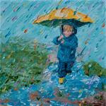 Puddle Jumping-My First Umbrella - Posted on Wednesday, March 11, 2015 by Cynthia Christine