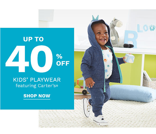 Up to 40% off kids' playwear featuring Carters®. Shop Now.