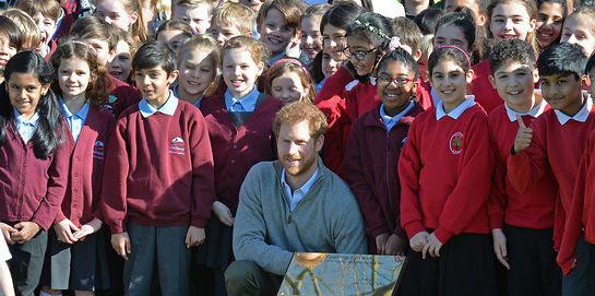 Prince Harry views the Wood Pasture Restoration Project 