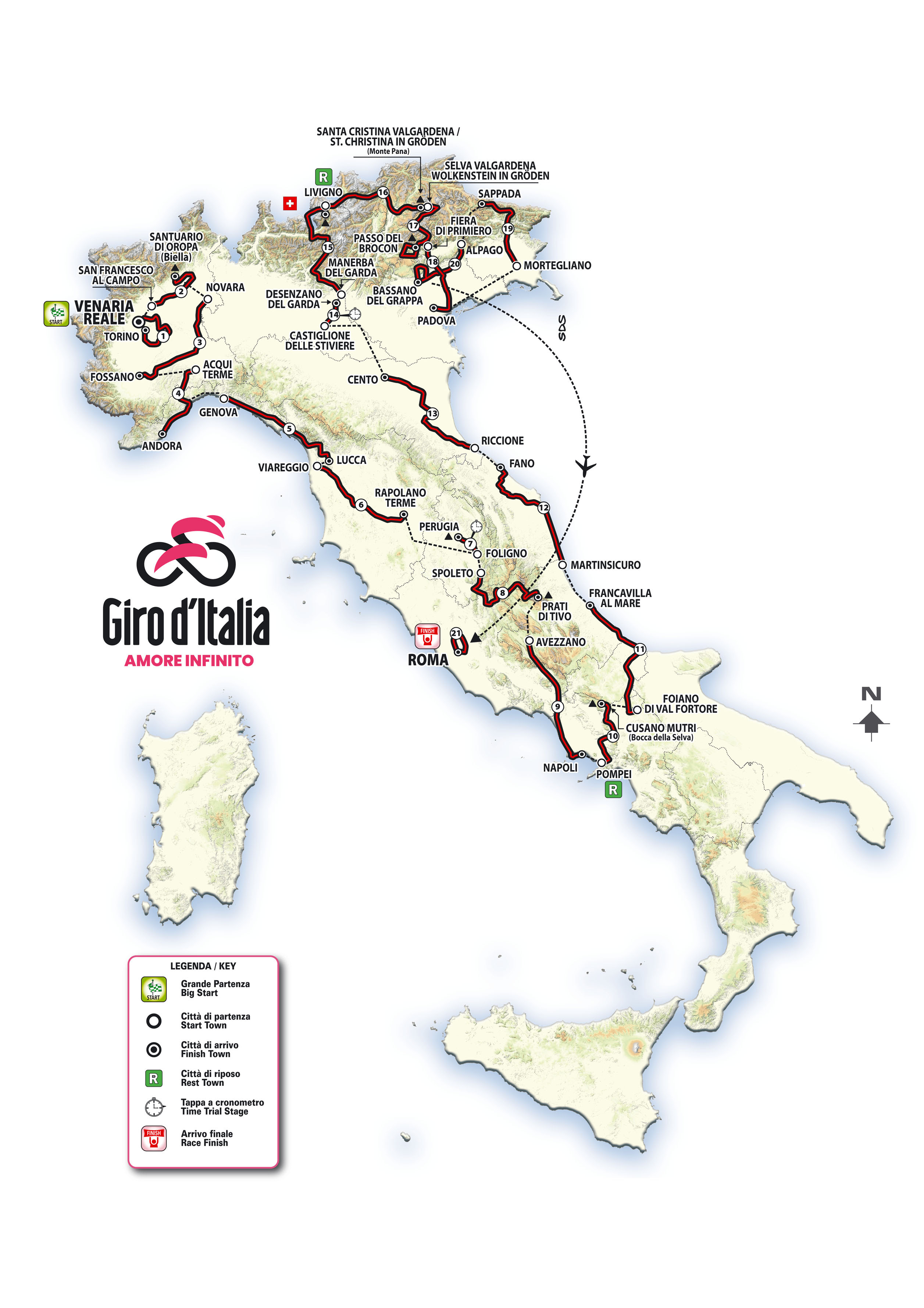 Giro d'Italia 2024, presentato il percorso