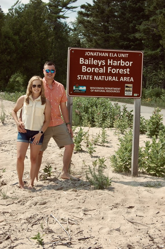 Bennett Lippert and fiancee at the State Natural Area where they got engaged