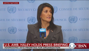 Haley challenges UN: “The UN must speak out. We must not be silent. The people of Iran are crying out for freedom.”