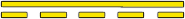 Lignes jaunes parallèles dont une est discontinue