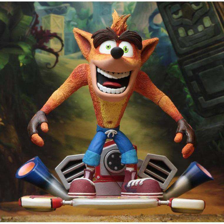 Image of Crash Bandicoot Hoverboard Crash Deluxe Figure