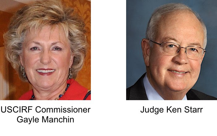 USCIRF Commissioner Gayle Manchin and Judge Ken Starr