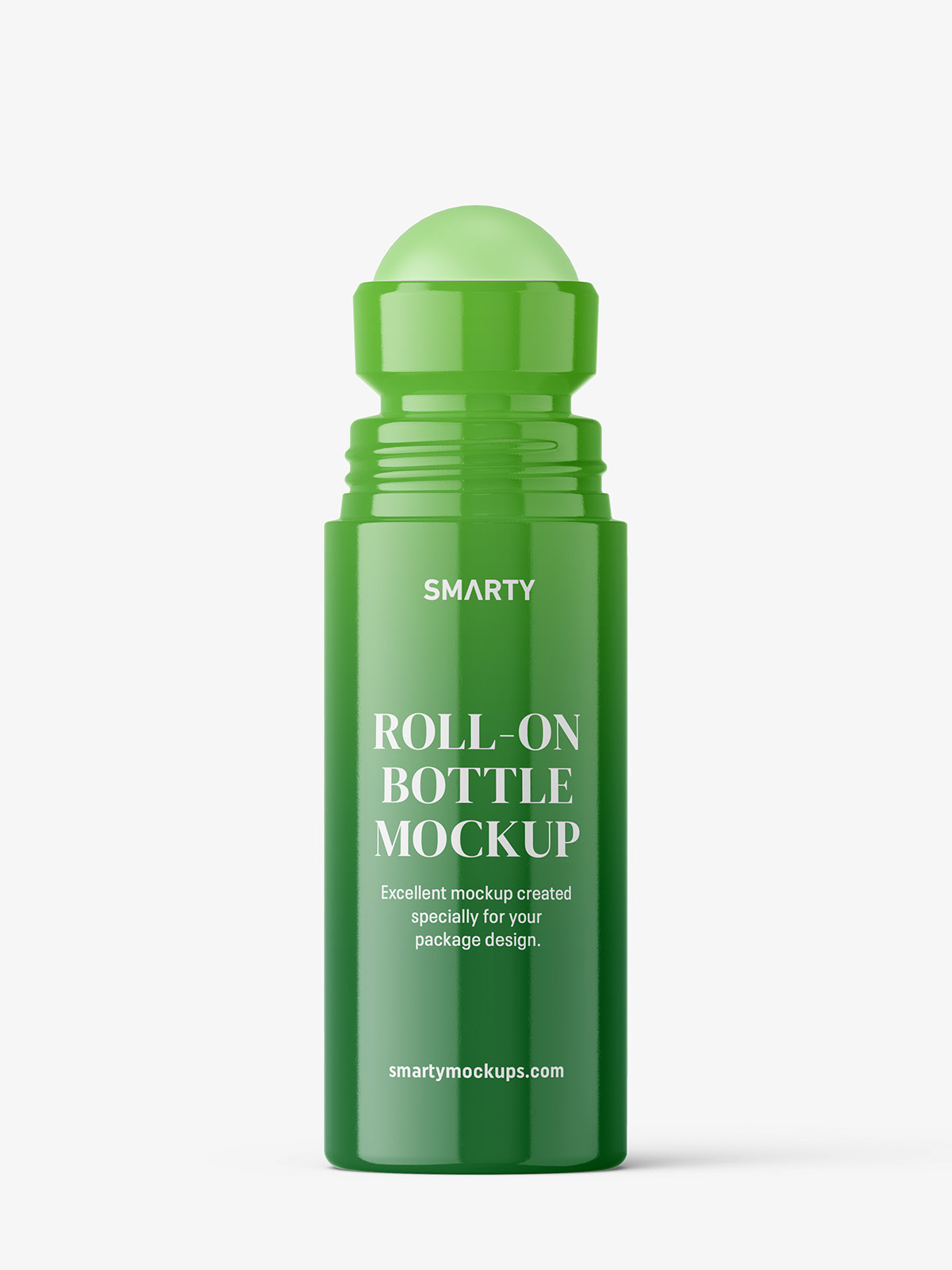 Glossy rollon bottle mockup Smarty Mockups
