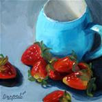 Strawberries and blue cup - Posted on Wednesday, February 11, 2015 by Dipali Rabadiya