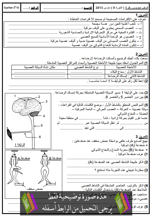 درس «Présentation de «la Planète des singes – اللغة الفرنسية – الأولى باكالوريا College3-devoire-sci-vie-terre5-2