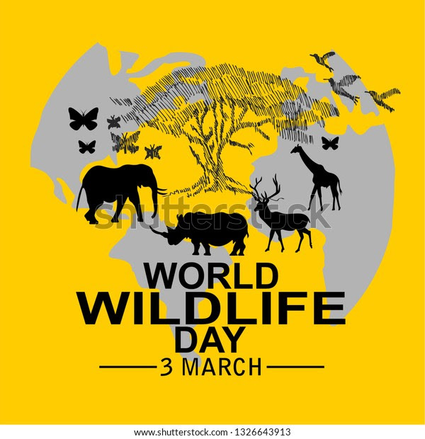 World Wildlife Day Poster Stock Vector (Royalty Free ...