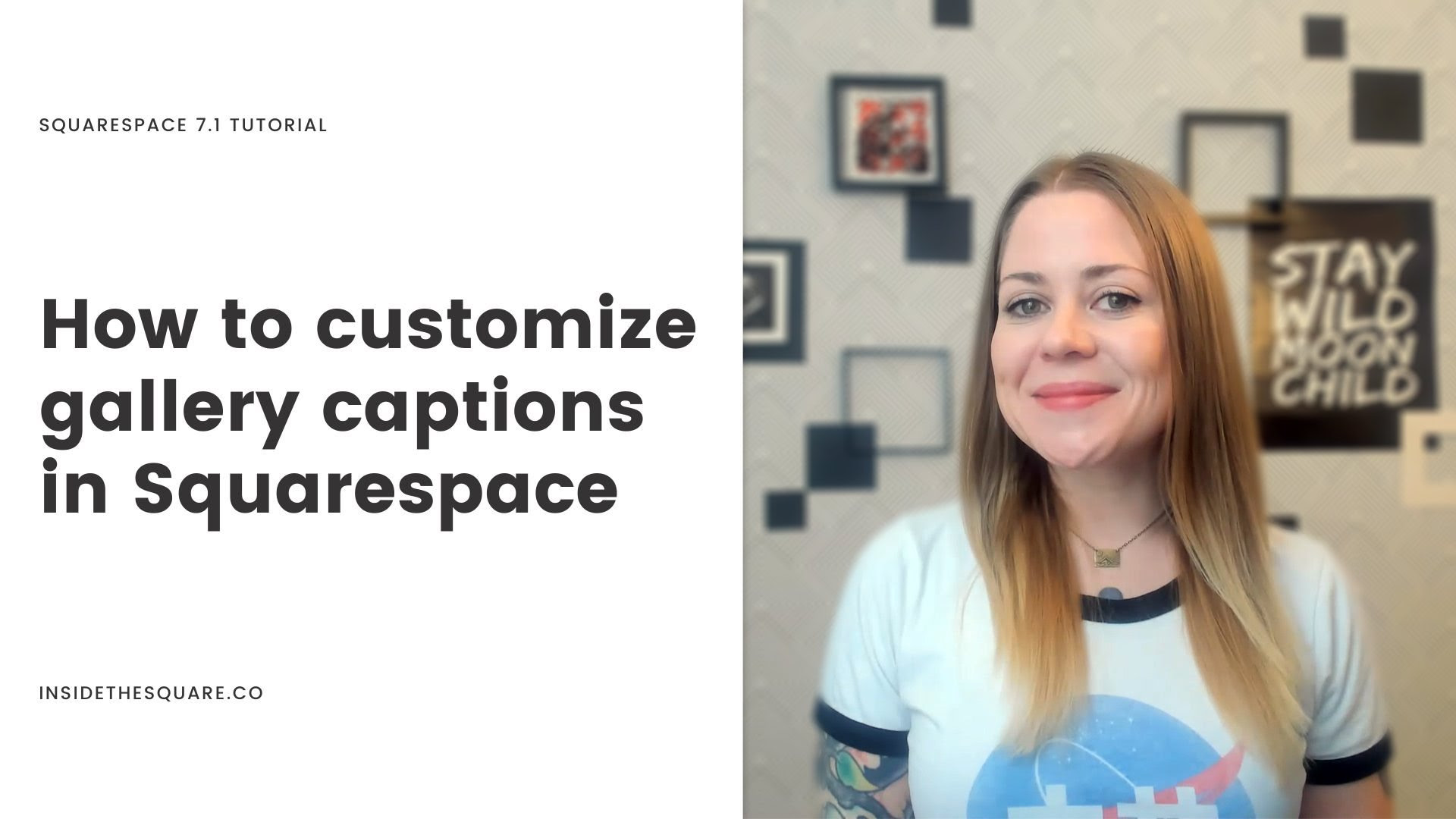 How to customize gallery captions in Squarespace // Squarespace7.1