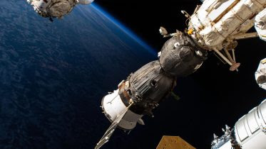 Soyuz MS-24 Spacecraft Docked to the Rassvet Module