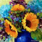 Purple Flash Sunflowers, San Diego Photos, and a Florida Invitation - Flower Paintings by Nancy Medi - Posted on Wednesday, November 19, 2014 by Nancy Medina