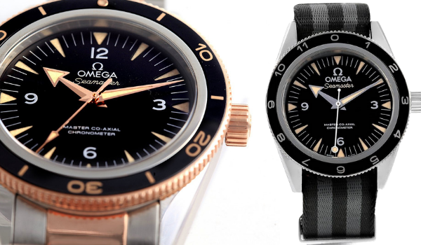 Omega Seamaster 300 Master Co-Axial in rose gold and stainless steel