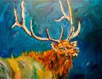 ARTOUTWEST ELK ANIMAL ART WILDLIFE OIL PAINTING ORIGINAL - Posted on Tuesday, November 11, 2014 by Diane Whitehead