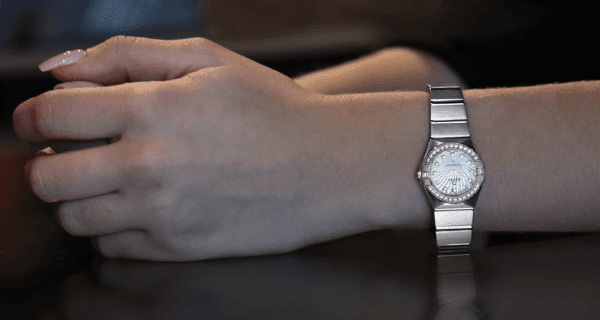 Omega Constellation Steel MOP Diamond Dial Watch