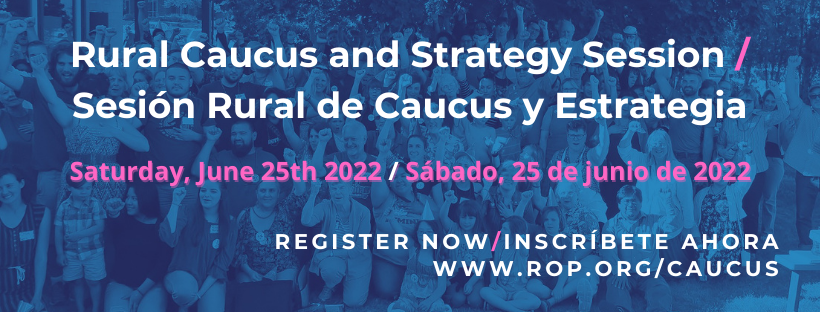Registro para el Caucus Rural y la Sesión de Estrategia de 2022