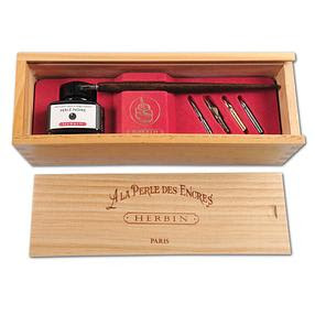 Jacques Herbin Wooden Box Set of Ink &amp; Brause Nibs