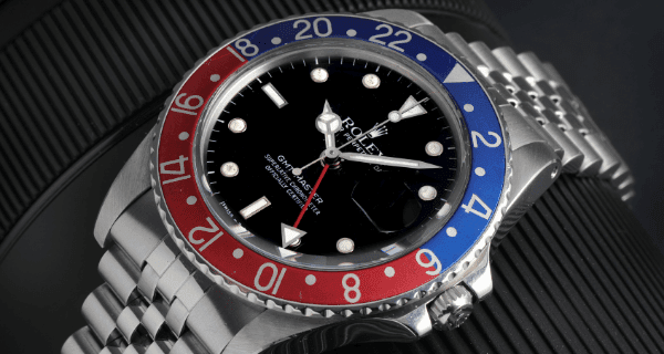 Rolex GMT Master Vintage Red and Blue Pepsi Bezel Mens Watch 16750
