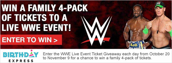 Birthday Express WWE Giveaway