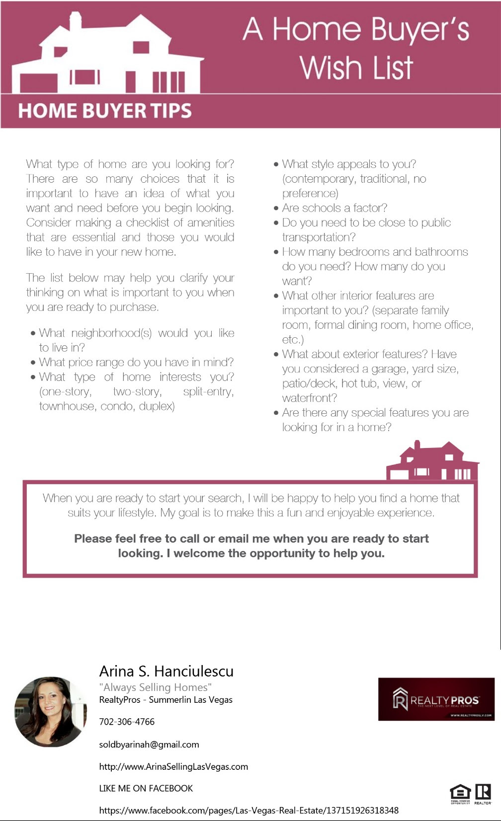 A Home Buyer's Wish List