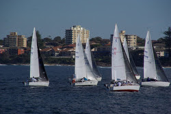 J/24s sailing off Sydney, Australia in Cronulla Sailing Club regatta