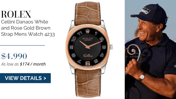 Rolex Cellini Danaos White and Rose Gold on Phil Mickelson