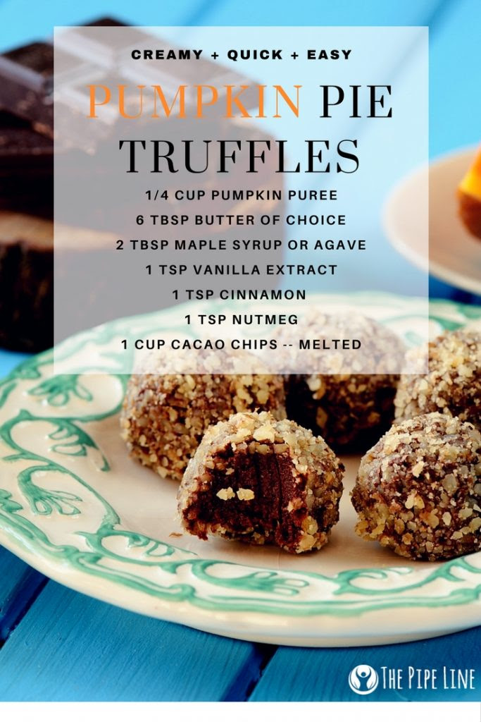 3 Words: Pumpkin Pie Truffles.