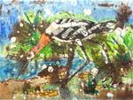 American Avocet Batik - Posted on Sunday, April 12, 2015 by Ginny Riggle