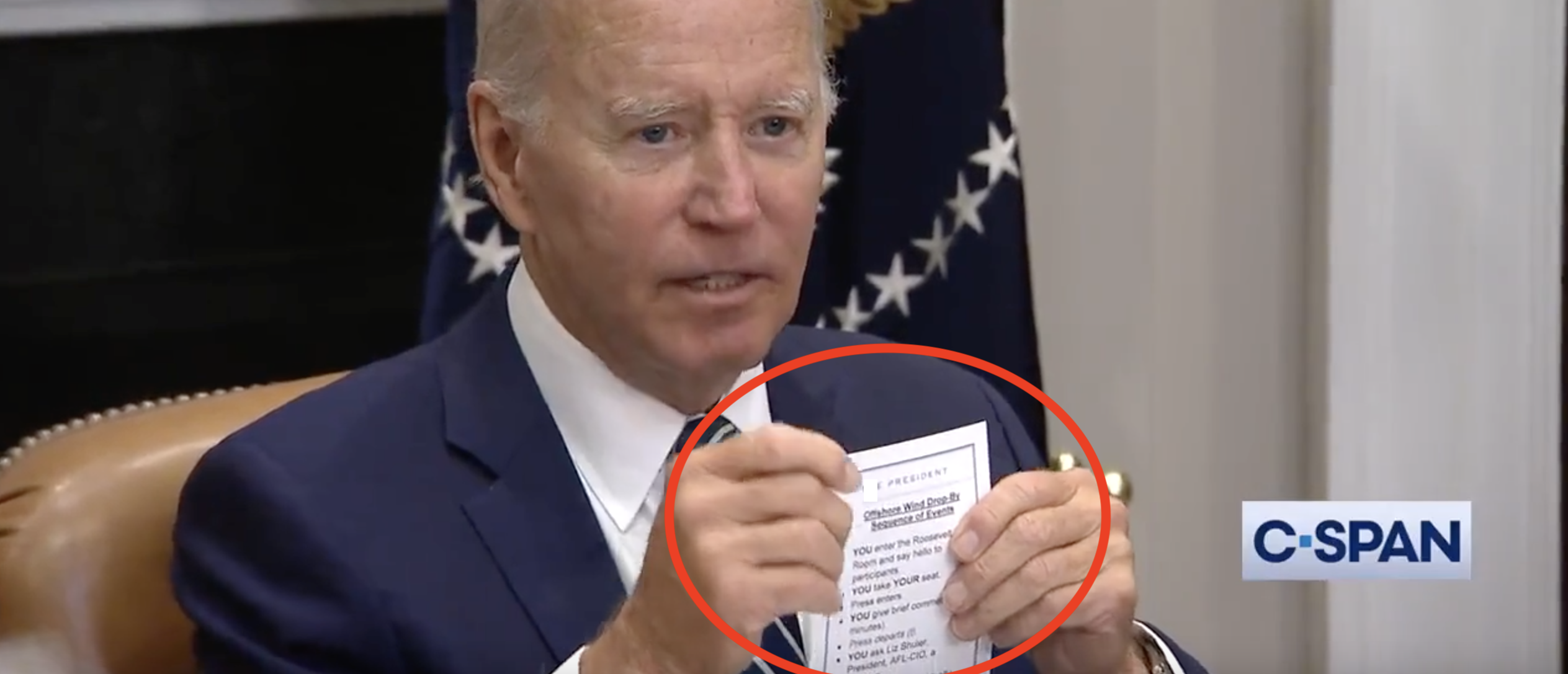 We Almost Can’t Believe These Biden Notes For A White House Event Are Real, But They Are