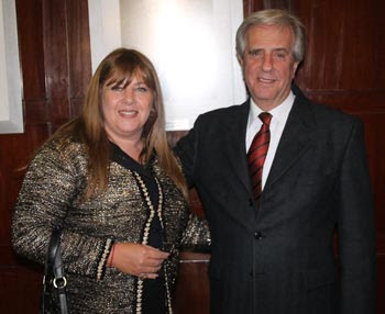 Tabaré Vázquez, Mónica Pinto y Aldo Neri