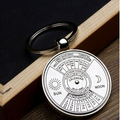 Calendar Metal Key Chain Personalized Key Ring