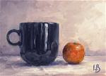 Coffee Cup and Clementine - Posted on Saturday, December 13, 2014 by Ollie Le Brocq