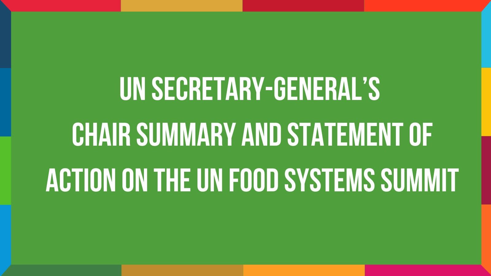 Secretary-General's Statement of Action