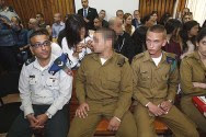 The Israeli soldier who shot a terrorist last Thursday in Hebron was in court Tuesday. / Pool
