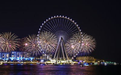 Ain Dubai Opening Fireworks Show Ain Dubai Opening Fireworks Show