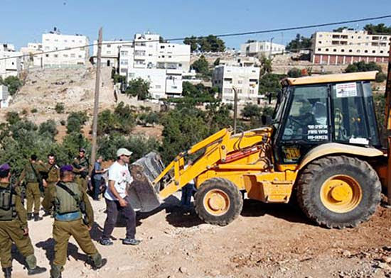 Illegal building in the Palestinian Authority