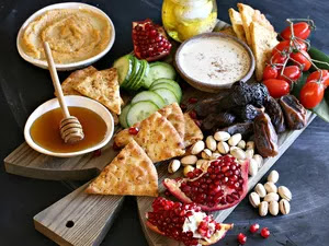 Middle Eastern Inspired Appetizer Cheese Board