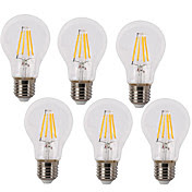 6pcs 4W 400 lm E26/E27 LED Filament Bulbs...