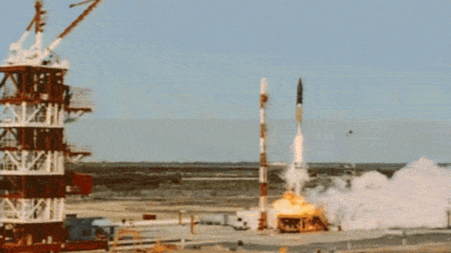 animation of rocket exploding