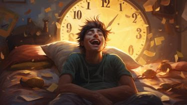 Teen Waking Up Happy Art Concept