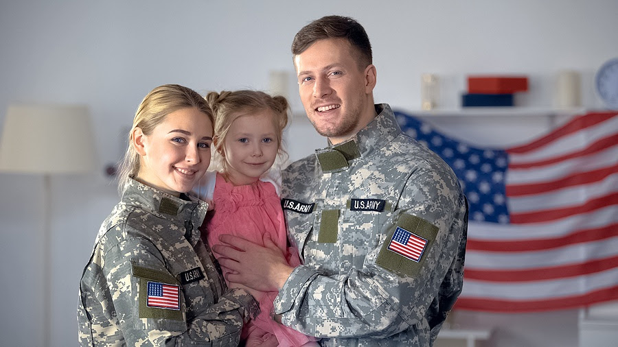 Employers Cannot Legally Mandate Experimental Shots American-Military-Couple-with-child
