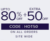 Flat 80% off + extra 50% of...