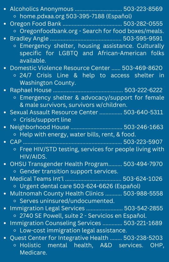 List of phone numbers that are included in the link